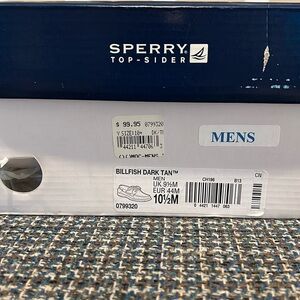 Sperry topsider billfish 3-eye boat shoe genuine leather flat heel never worn